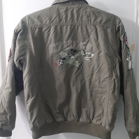 Disneyland Resort Kids Pilot Bomber Jacket with Patches Size - Youth Large - Picture 7 of 9